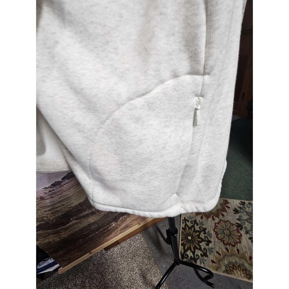Athleta Women XL Beige Karma Sweatshirt Pullover Tunic Top Jacket Shirt - Picture 7 of 11